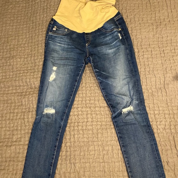 AG Distressed Full Panel Maternity Jeans - Picture 4 of 12